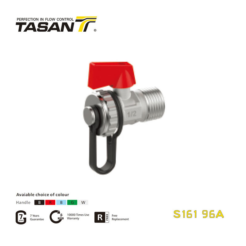 S161 96A Mosiężny zawór kulowy kotła ISO 228 Gwint 16 barów, 3/8 ''~ 1/2''